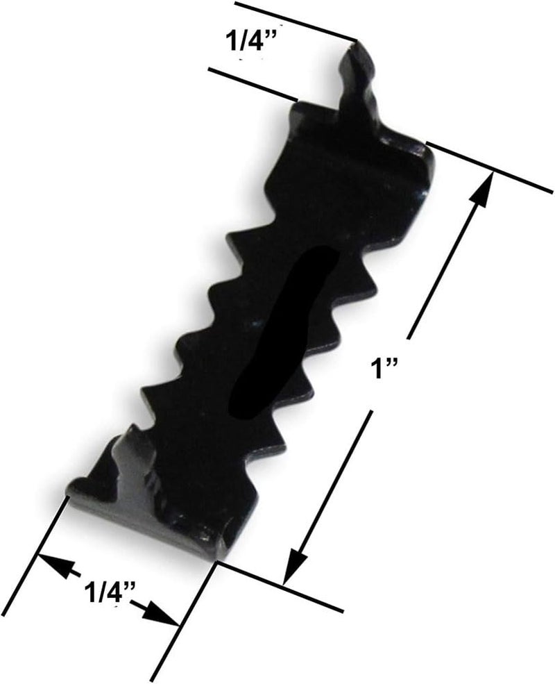 888 Corp Small 1" No Nail Sawtooth Picture Hangers - Black Oxide 100-Pack - Image 4
